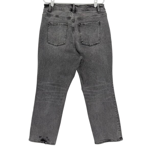 Flying Monkey Women's Distressed Straight Black Gray Denim Jeans Size 16W NWOT - Picture 2 of 10